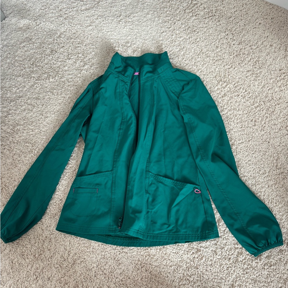 Hunter green scrub jacket